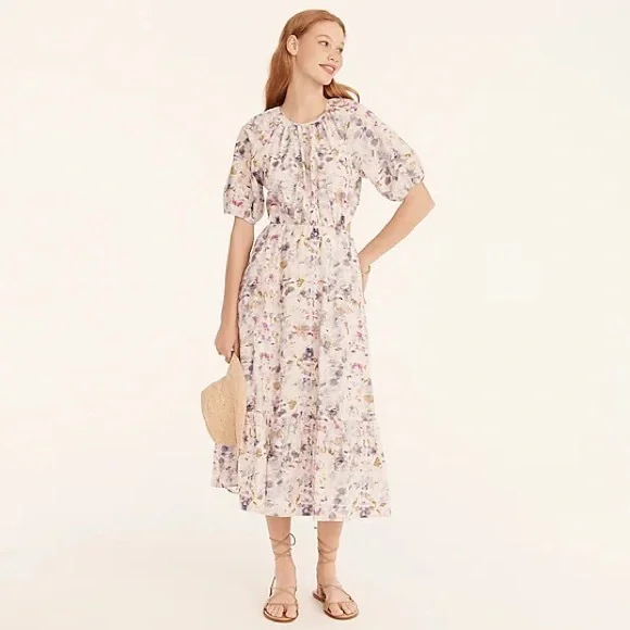 Flora Obscura X J. Crew Side Cutout Dress in Kaleidoscope Floral (8)